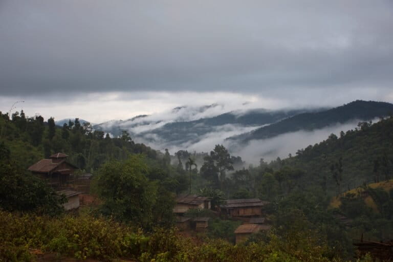 People, villages, the forest, conservation zone and mixed land uses are all delineated in the Salween Peace Park in a customary land use system called 'Kaw'. Image courtesy of KESAN.