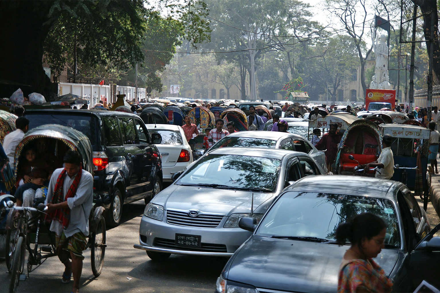 Cars in Dhaka.