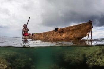 A fisher in Fiji.