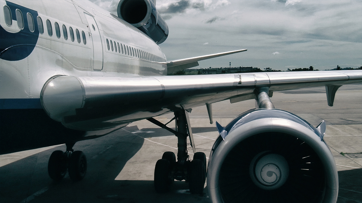 Wing of an airplane.