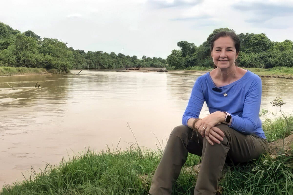 Monica Medina in the Democratic Republic of Congo traveling before she arrived at WCS. Photo credit: Justin Kenney