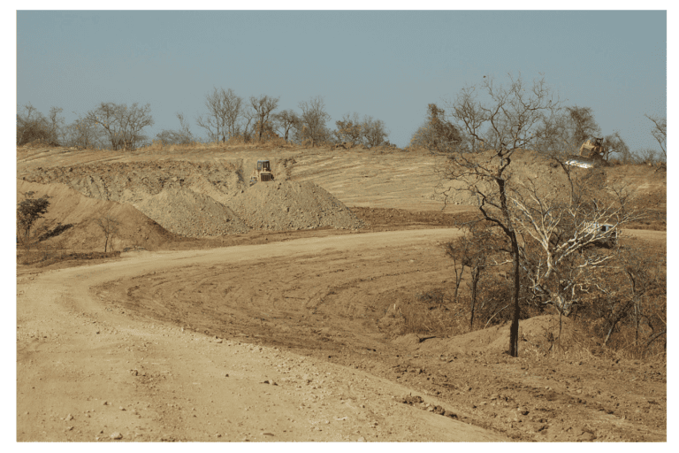 Road upgrading west of Kisi, Nkansi District (August 2010). Image courtesy of Tim Caro.