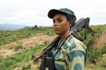 Fetiya Ousman on a patrol.