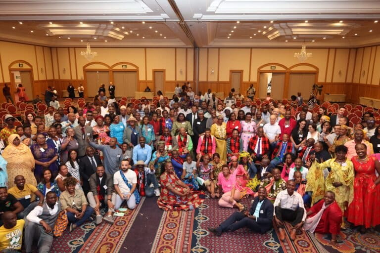 Participants at the Indigenous Peoples’ and Local Communities’ Conservation Congress. Image courtesy of Rights and Resources Initiative. 