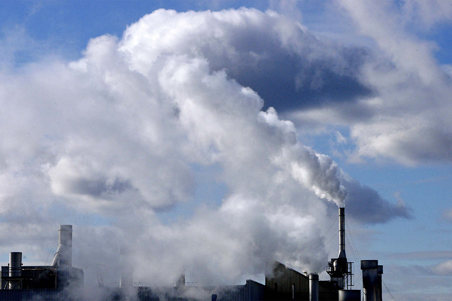 Chimneys of a factory.