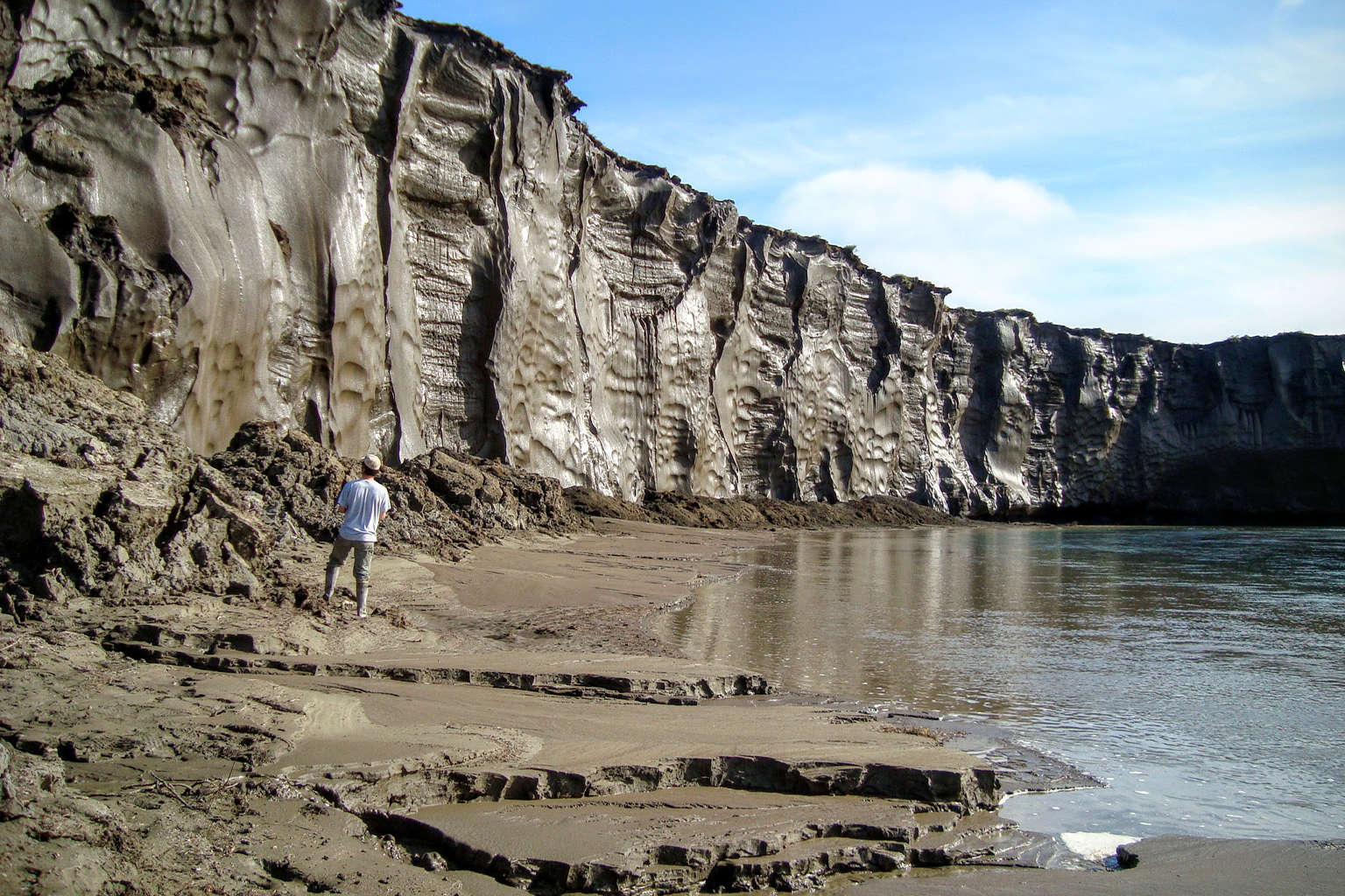 Degraded permafrost in northern Alaska. 