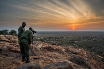 Two rangers in Kasigau Wildlife Sanctuary, Kenya.