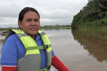 Yuly Velásquez, an environmental defender from Barrancabermeja.