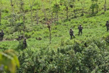 Armed police and military forces called by a Canadian mining company carry out operations in Sigchos
