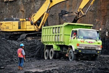 A coal mine in East Kalimantan, Indonesia.