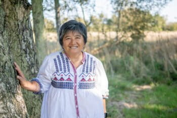 Banner image of Joan Carling, courtesy of Right Livelihood.