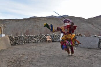 Oracle in Rumtse village, Ladakh, India, where decision-making involves spirits of the land and water.