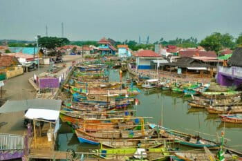 Boats of Tangerang's fishermen, who are starting to have difficulty going to sea.