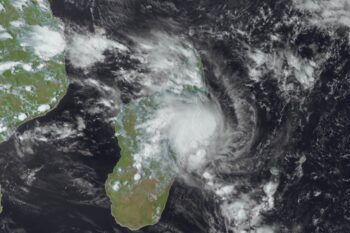 Banner image of Tropical Cyclone Faida from the Met Office.