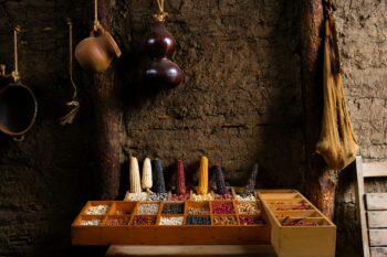 A variety of corns and beans native to Mexico.
