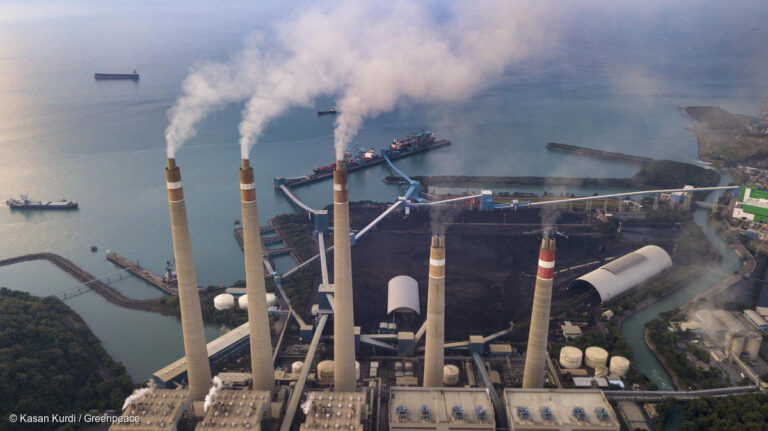 View of Suralaya coal power plant in Cilegon city, Banten Province, Indonesia.