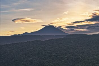 Sumaco volcano in Ecuador at sunset. Image by Rhett A. Butler/Mongabay.