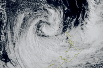 Banner image of Cyclone Tam via New Zealand MetService.