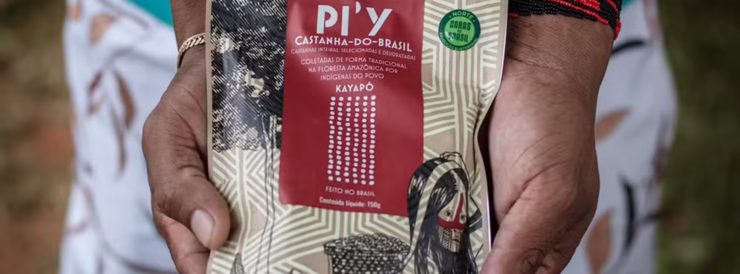 Brazil nuts sold by COOBÂ-Y, a member organization of Rede Origens Brasil, a network that connects Amazon producers with companies and consumers. Photo by Amanda Magnani.