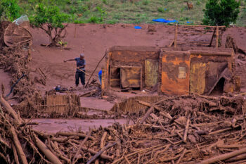 Aftermath of the Mariana Dam collapse in Minas Gerais.
