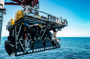 Equipment used in deep-sea mining. Photo by Richard Baron/The Metals Company