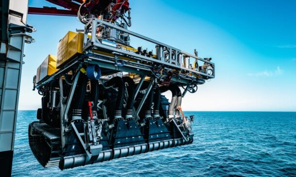 Equipment used in deep-sea mining. Photo by Richard Baron/The Metals Company