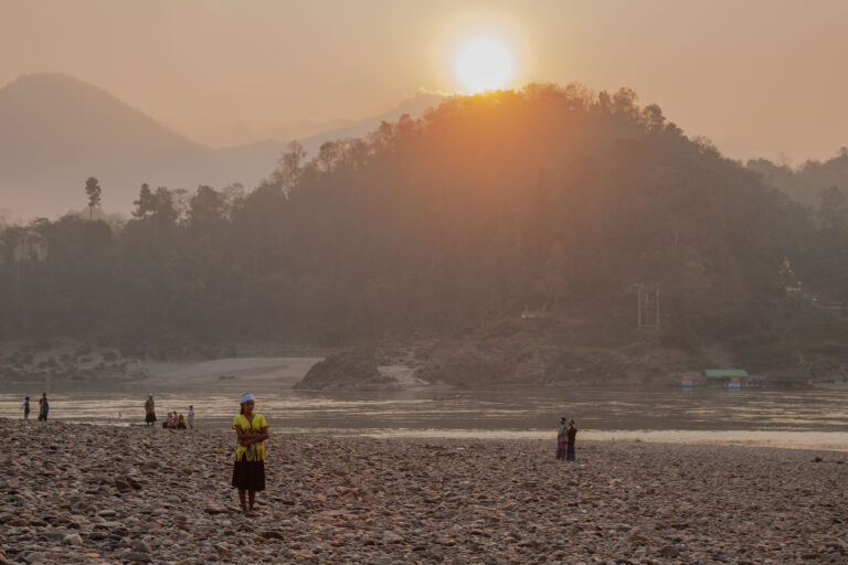 The sun rises on the Salween River, which serves as a vital lifeline for Karen communities on both sides of the Thai-Myanmar border. Image by Gerald Flynn / Mongabay.