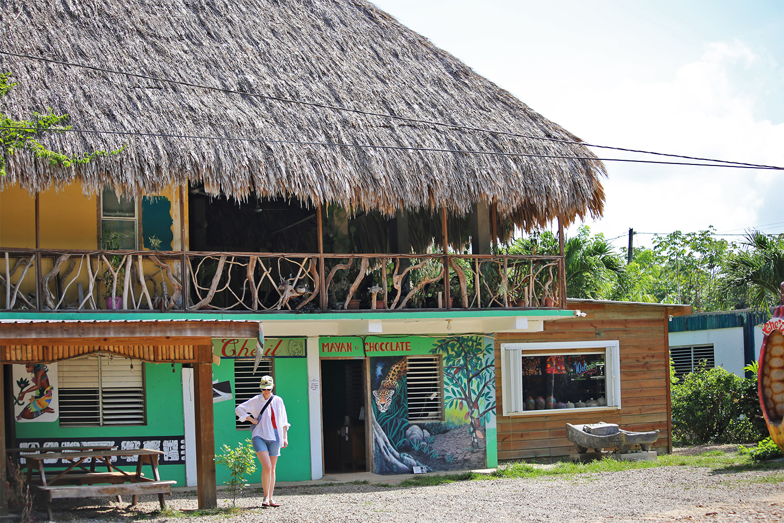 The Che’il Mayan Chocolate factory and shop in Stann District Belize, on the access road to the Cockscomb Basin Wildlife Reserve.