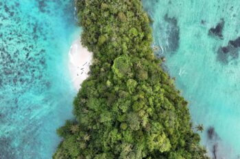 Beach on Mioskon Island in Raja Ampat. Photo by Rhett Bulter/Mongabay.