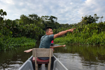 Indigenous guide at Sani Isla in the Ecuadorian Amazon. Photo by Rhett Ayers Butler.