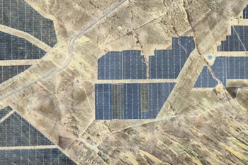 Longyangxia Dam Solar Park in China. Photo courtesy of NASA.