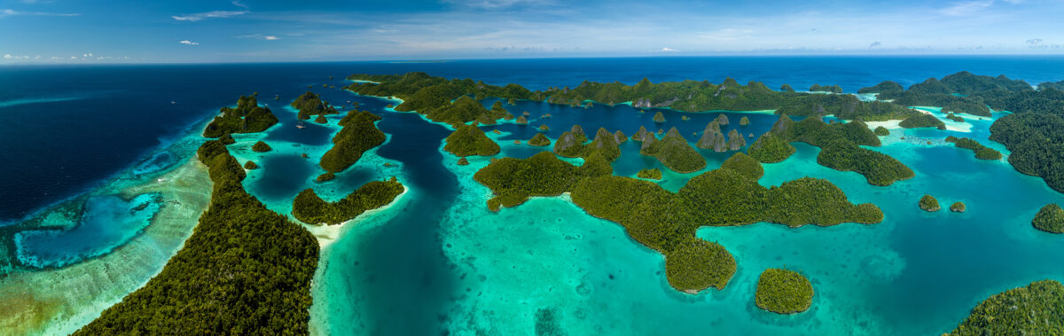 Wayag lagoon release site in Indonesia's Raja Ampat. Photo by Mark Erdmann.