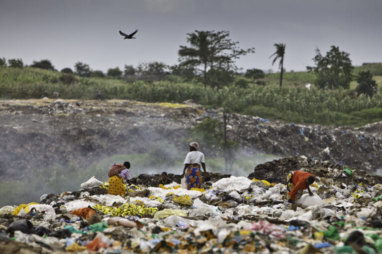 A waste site near Mombasa, Kenya. Separating plastic waste from growing mountains of domestic trash is a huge hurdle facing the world’s communities.