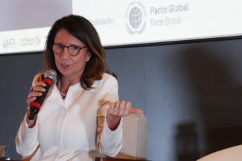 Ana Toni, CEO of COP30, photographed in June. Image courtesy of Paulo Pinto/Agência Brasil.