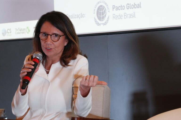 Ana Toni, CEO of COP30, photographed in June. Image courtesy of Paulo Pinto/Agência Brasil.