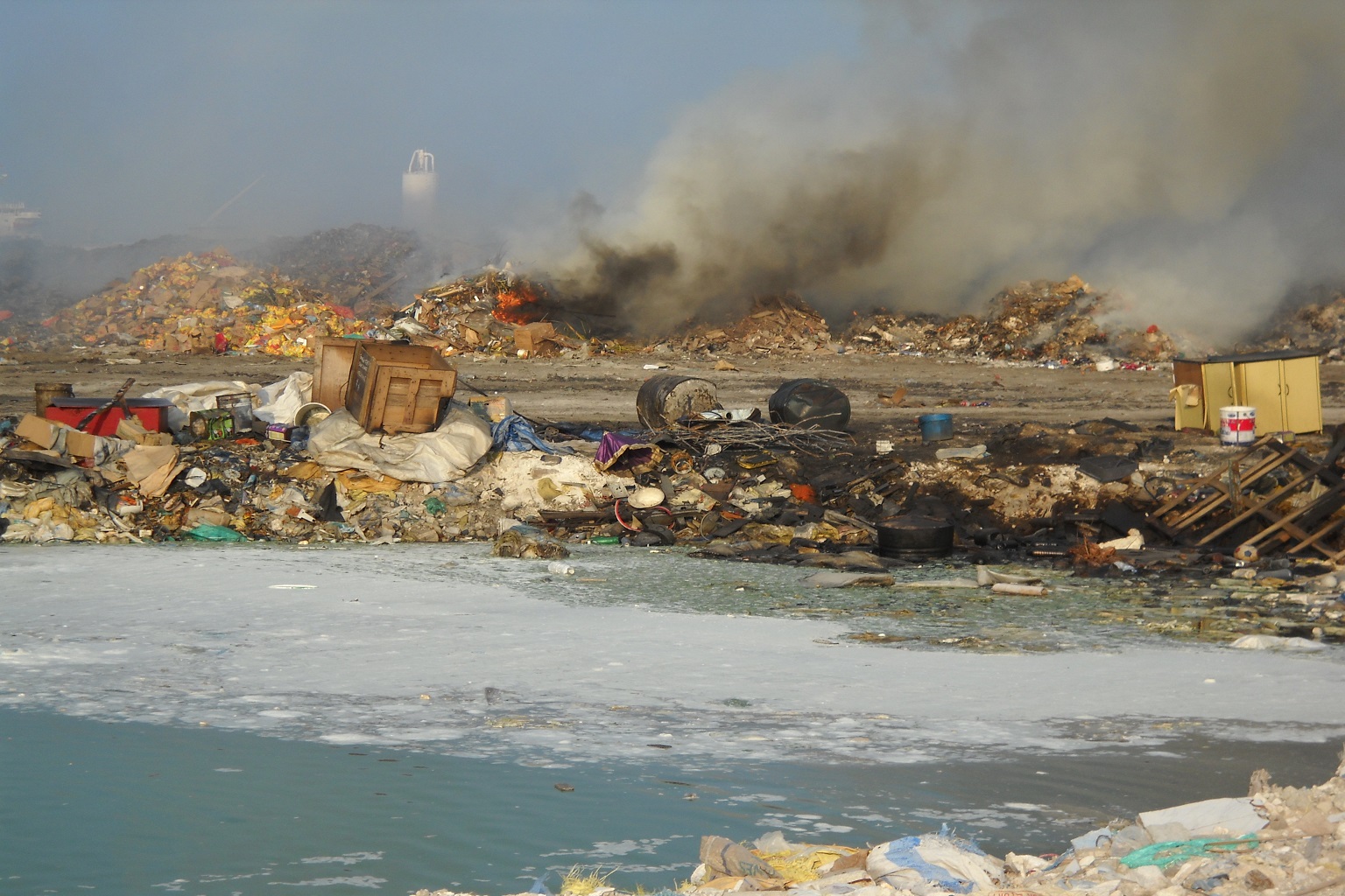 Waste burning in the Maldives. Open burning of plastic is a cheap way of reducing waste volume, but the practice is rife with health and environmental risks.