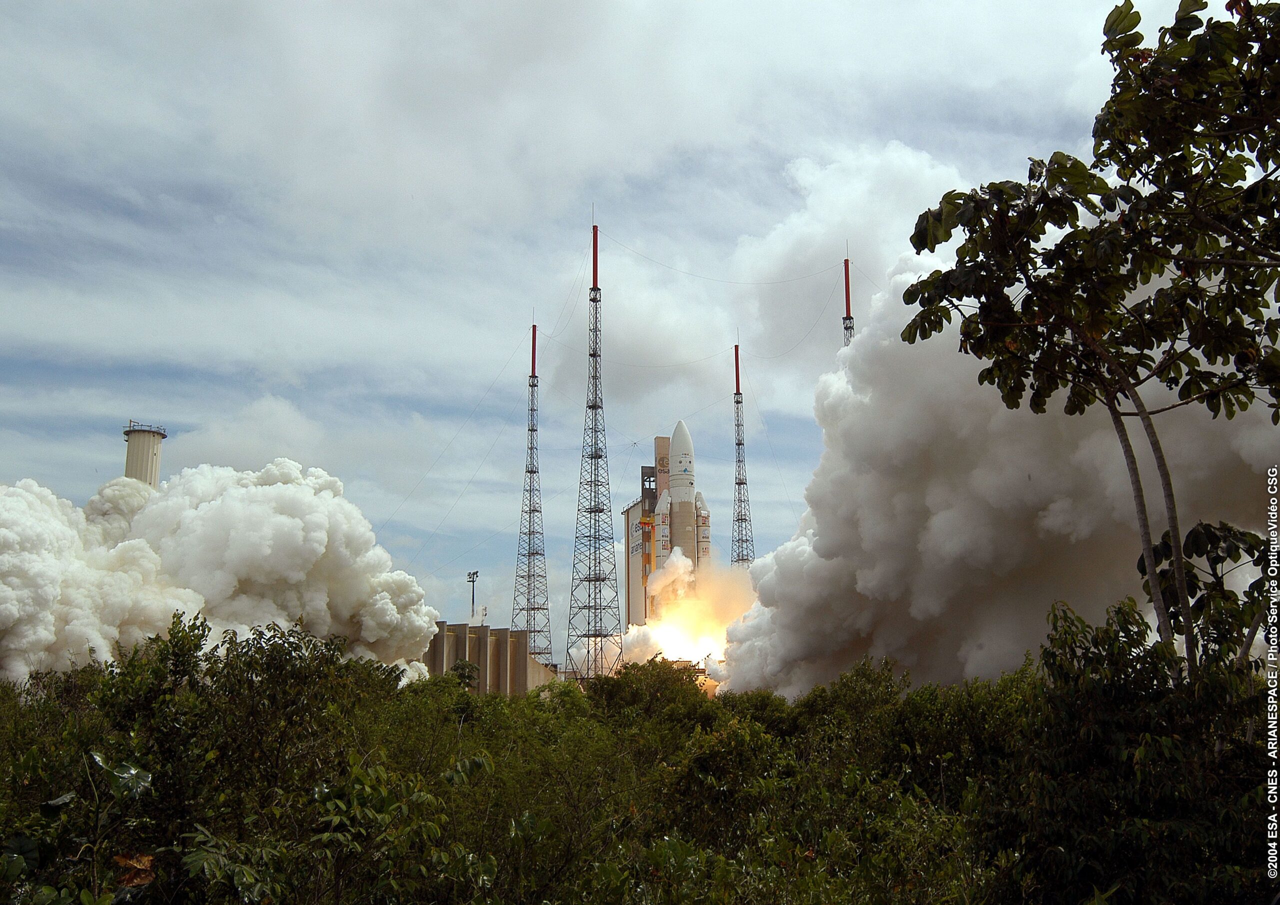 A launch at the European Space Agency’s Guiana Space Centre in South America.
