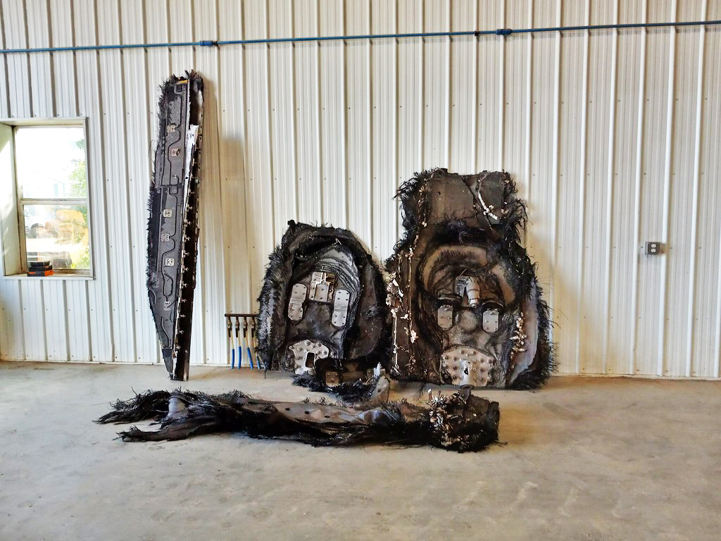 Space junk that landed near astronomer Samantha Lawler’s home.