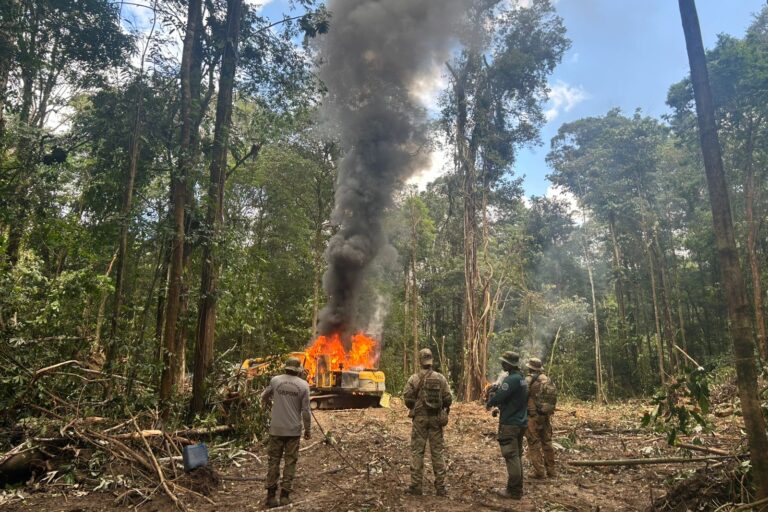 mining equipment on fire
