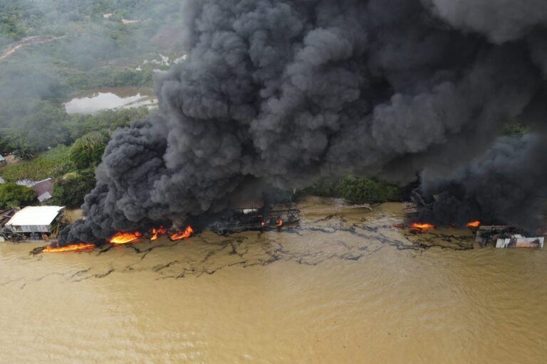 Although operations like Green Shield are useful, experts say that they are not the solution for combatting illicit activities in the Amazon in the long run, as activities such as illegal mining continue to expand. Image courtesy of the UAE Ministry of Interior.