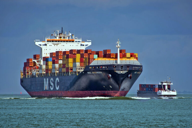 A Mediterranean Shipping Company (MSC) ship.