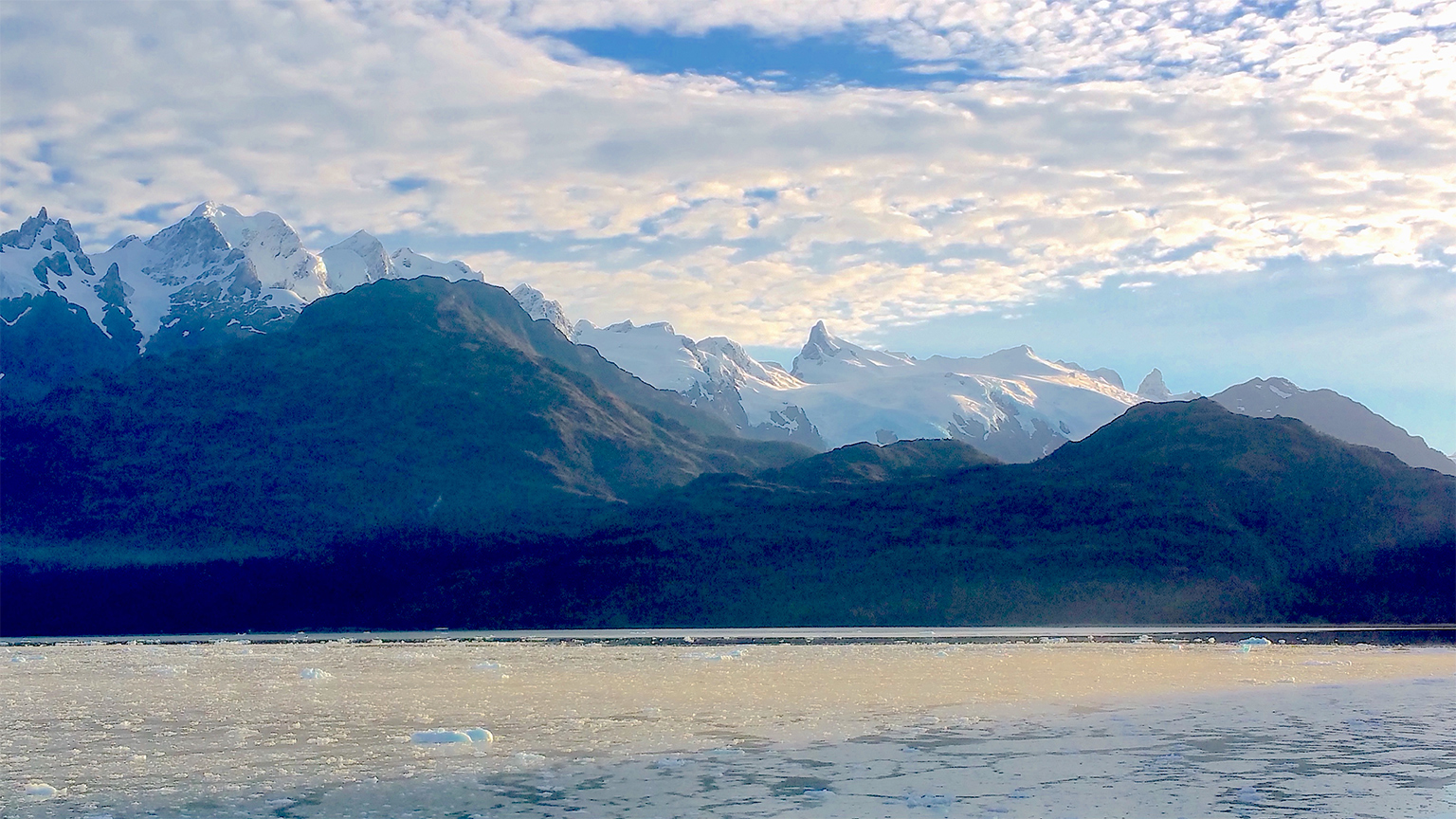 A dramatic landscape in the Magallanes and Antarctic Region in Chile.