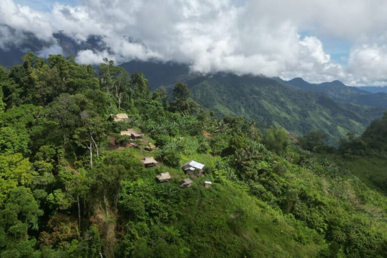 An Indigenous village in the Mount Mantalingahan area