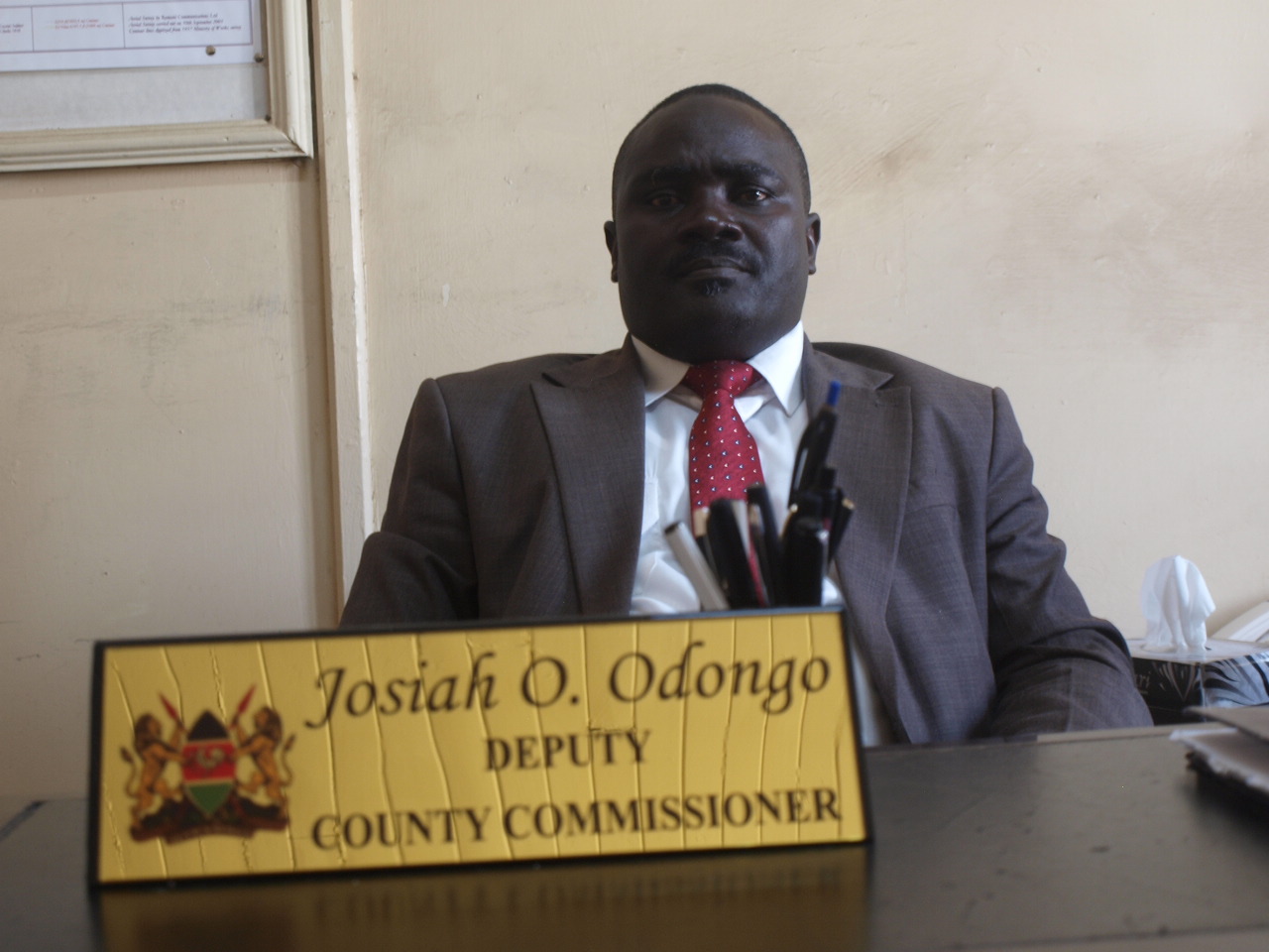 Josiah Odongo, deputy county commissioner, Naivasha subcounty. Image by Joseph Maina for Mongabay.