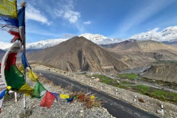 Prayer flags in Mustang.