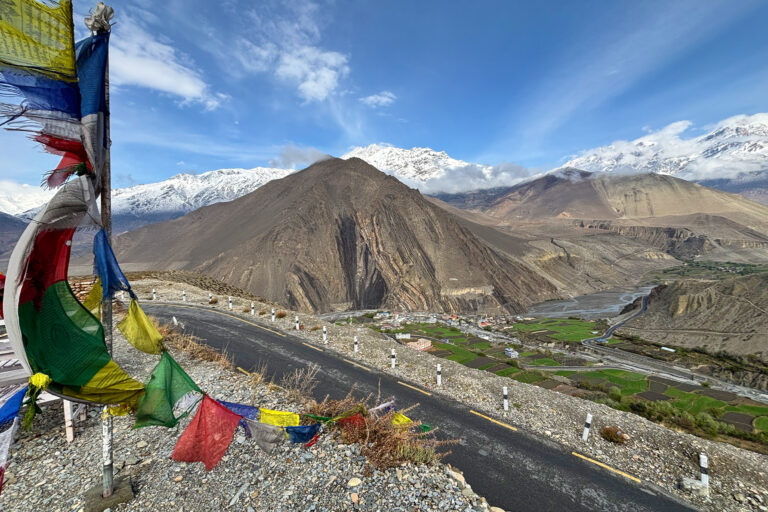 Prayer flags in Mustang.