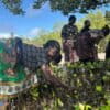 Women planting mangroves in Uyombo.