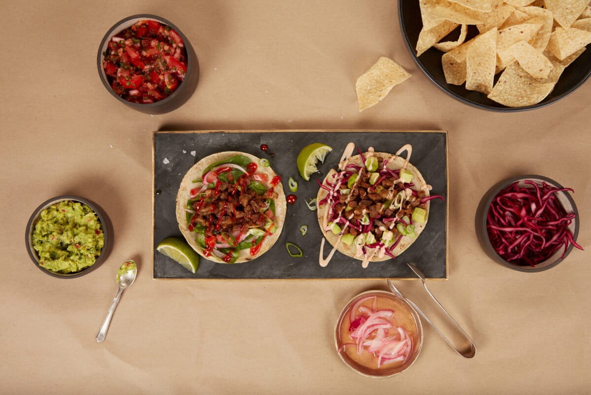 Cultivated meat taco produced by Ivy Farm. Photo courtesy of Ivy Farm