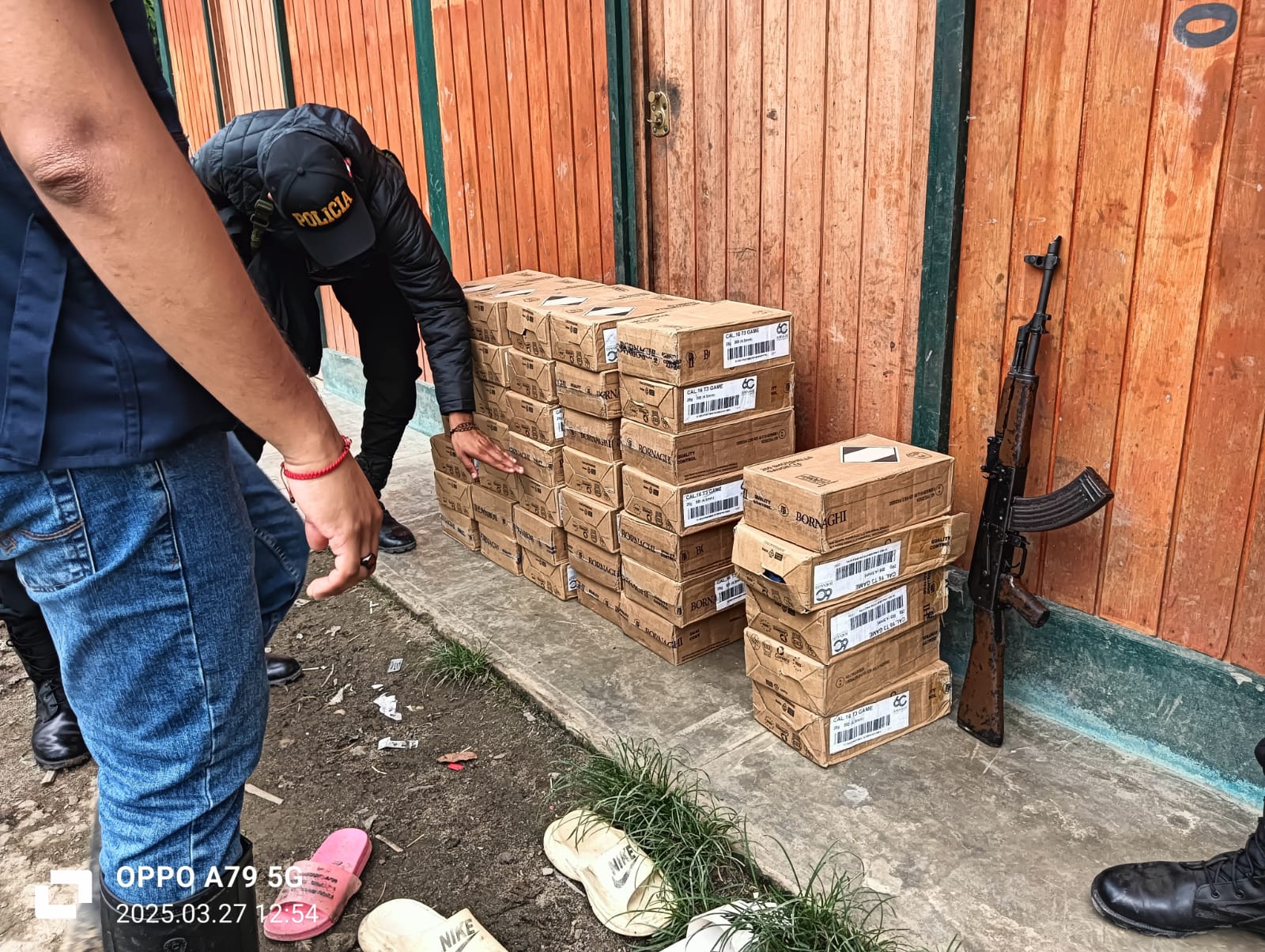 Ammunition seized by the GTANW territorial monitoring group Charip at the team’s control post. Image courtesy of GTANW. 