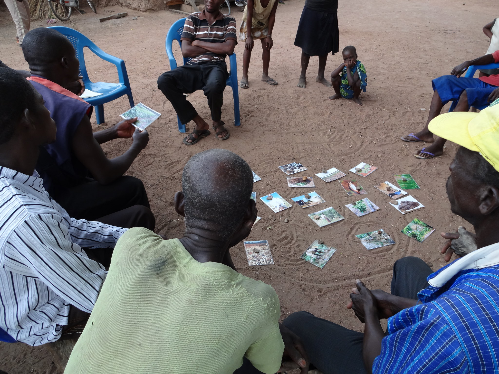 Gathering farmers' feedback about climate-smart agriculture methods in Ghana. Image by CCAFS via Flickr (CC BY-NC-SA 2.0)